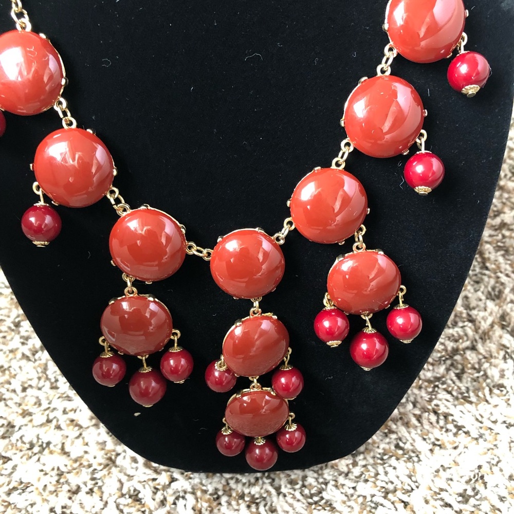 Ily Couture burgundy bubble necklace - Picture 3 of 4